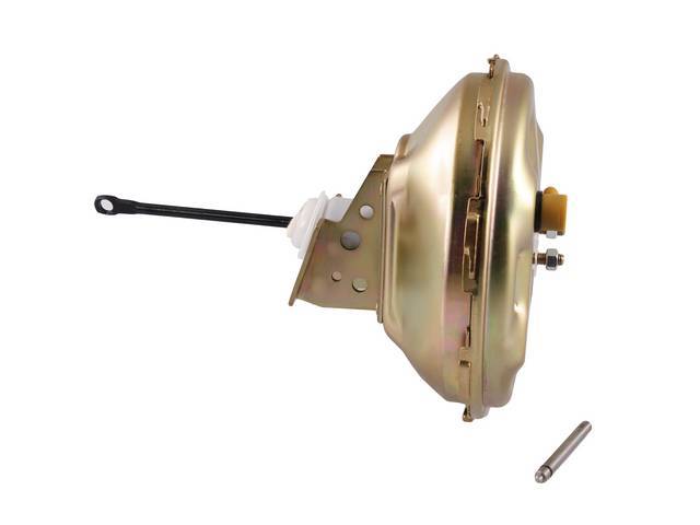 BOOSTER, Power Brake Vacuum, 11 inch, Gold Cadmium Finish w/ *Delco Moraine* stamp, US-Made, GM Licensed, New