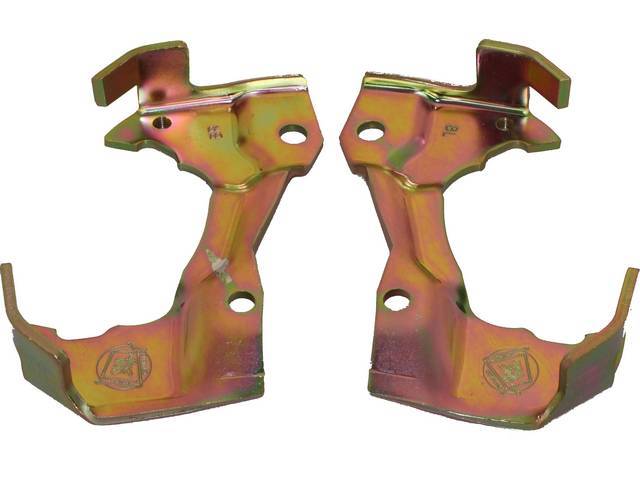 Front Brake Caliper Mounting Bracket Set, yellow zinc plated, reproduction for (64-72)