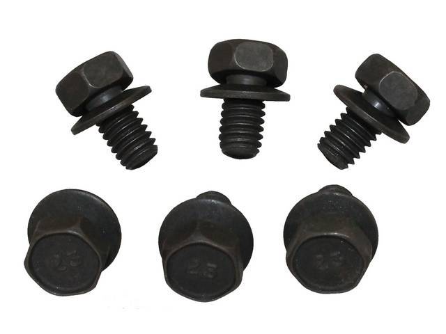 Brake Caliper Shields Fastener Kit, (6), Hex Coni-Conical Spring Washer SEMS-Screw and Washer Assembly 