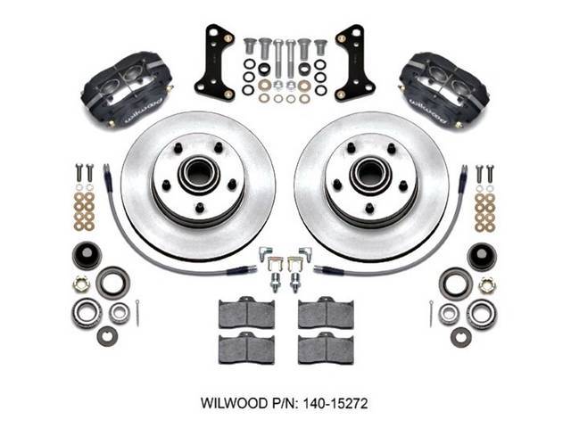 Wilwood Front Disc Brake Conversion Kit, Classic Dynalite Series, Black 4 piston calipers