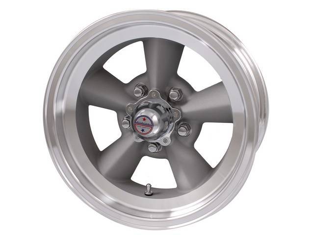 Wheel, Torq Thrust Original, Natural Outer Rim W/ Light Magnesium Center, 15 Inch O.D. X 7 Inch Width, 5 x 4 3/4 Inch Bolt Circle, 3 3/4 Inch Back Spacing