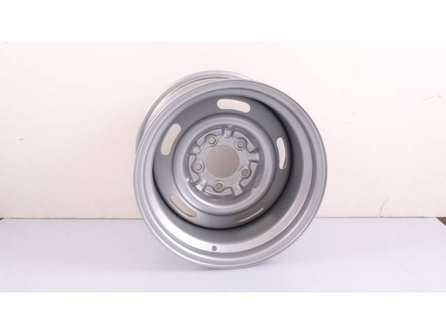 15" X 10" width Slotted Rally Wheel, 5" backspacing, silver finish