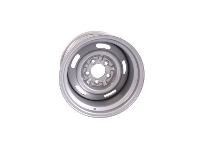 15" X 10" width Slotted Rally Wheel, 5" backspacing, silver finish