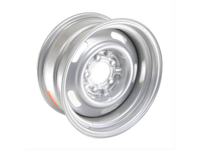 15" X 7" width Slotted Rally Wheel, 3 3/4" backspacing, silver finish