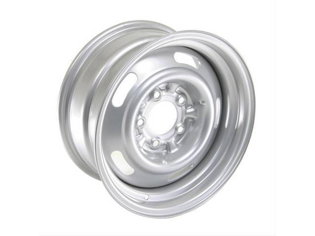 15" X 7" width Slotted Rally Wheel, 4 1/2" backspacing, silver finish