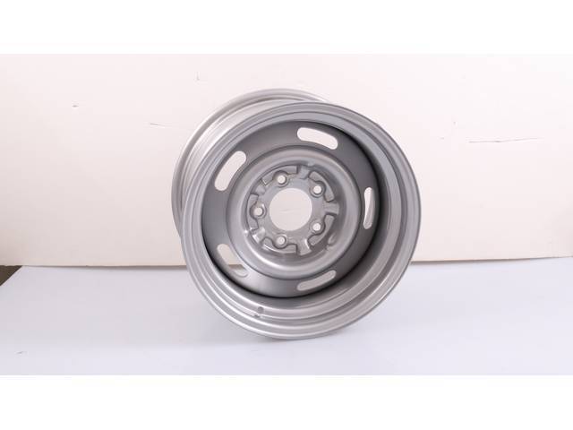15" X 8" width Slotted Rally Wheel, 4 1/2" backspacing, silver finish