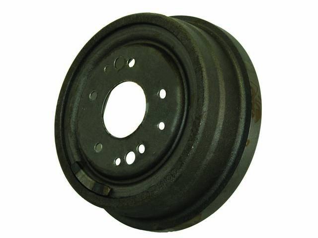DRUM, Brake, Front, W/O Fins, 9 1/2 inch diameter x 2 1/2 inch depth on shoe area, repro