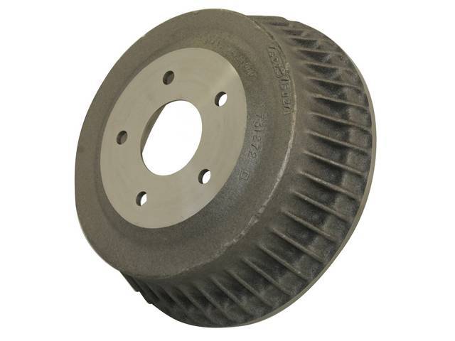 DRUM, Brake, Front, 9 1/2 inch diameter x 2 1/2 inch depth on shoe area, repro