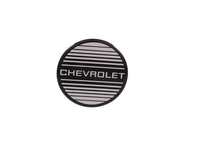 Wheel Center Insert, *Chevrolet* with gradient on balck background, 2 1/4 inch diameter reproduction for (83-88)