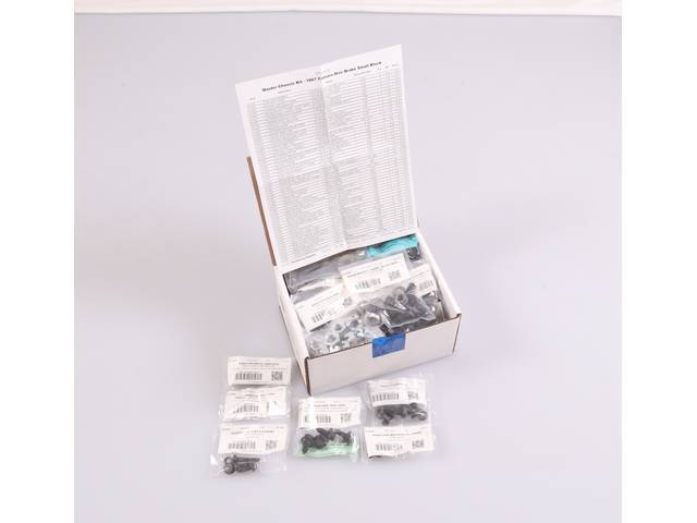 HARDWARE KIT, Master Chassis, correct fasteners to attach chassis components in a discounted kit versus purchasing individual smaller kits, (390) incl OE style fasteners w/ correct color and markings