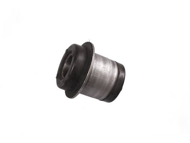 BUSHING, Control Arm, Front, Upper, rubber w/ shell, uses firm rubber compared to C-6164-7 bushing, features 5 year warranty, repro