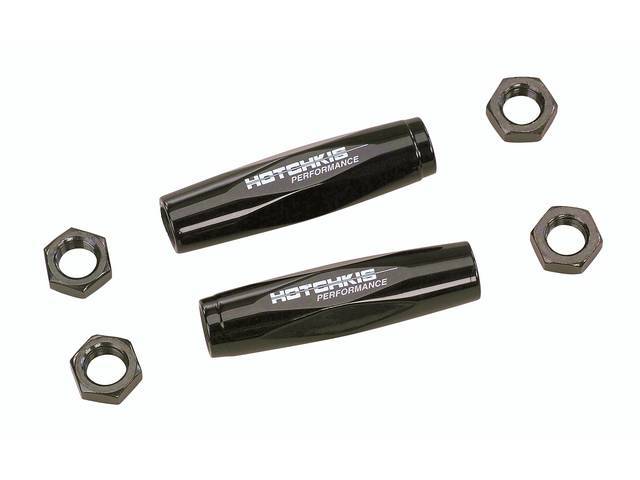 Tubular Tie Rod Adjusting Sleeves, Hotchkis, Gloss Black Powder coated, Incl Jam Nuts, reproduction for (70-87)