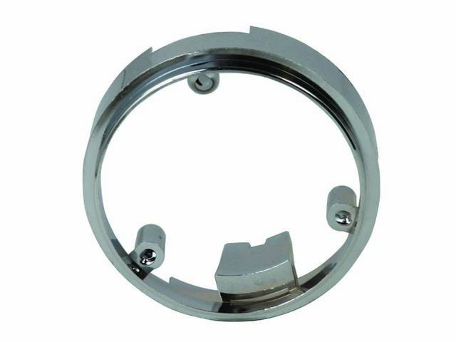 Steering Wheel Collar, Large Size, molded plastic in chrome plated finish, reproduction