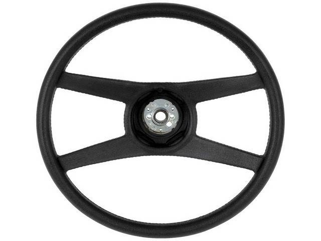 Sport 4-Spoke Steering Wheel, Black Padded, OER repro