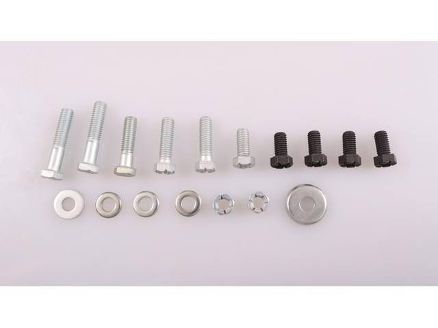 Power Steering Pump Fastener Kit, 17-pc OE Correct AMK Products reproduction for (65-66)