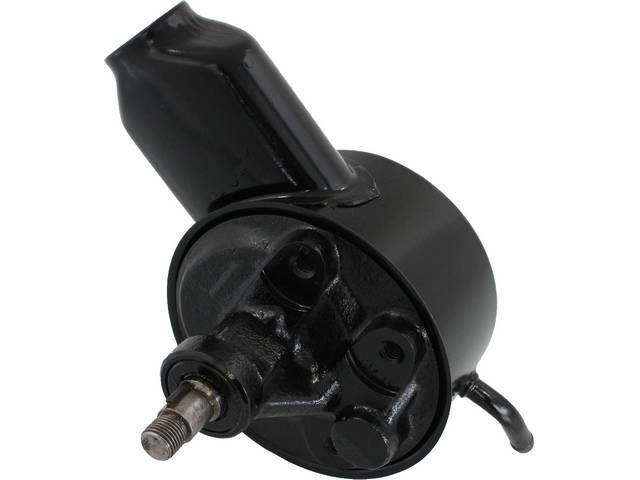 PUMP, P/S, W/ OE style rounded neck reservoir, pump may be black or gray in color, does not incl cap or pulley, rebuilt  ** May req fitting p/n C-6673-1A **