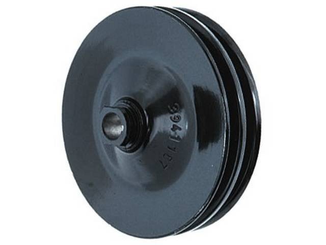 PULLEY, P/S PUMP, Double Groove, Black, 5 3/4 Inch O.D., W/ Keyway, GM Original