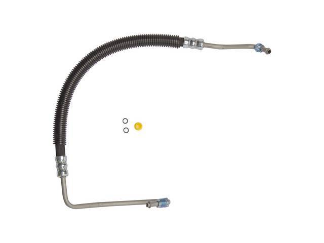 P/S Gear Pressure Hose, Pump to Hydroboost, OE style with correct length, bends and fittings, reproduction 