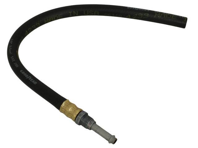 HOSE, P/S Fluid Return, OE style repro  ** oe style means correct for length, bends and fittings **