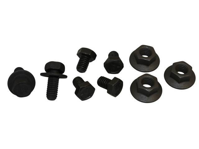 FASTENER KIT, STEERING COLUMN, DASH, (9), HEX CONI-CONICAL SPRING WASHER SEMS-SCREW AND WASHER ASSY, HEX BOLTS, FLANGE NUTS