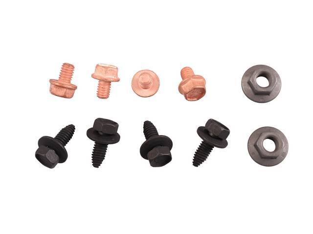 Steering Column & Braces Fastener Kit, 10-piece, OE Correct AMK Products 