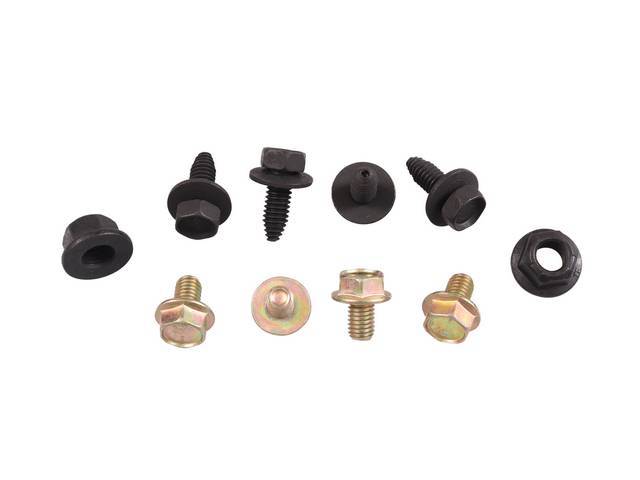 Steering Column & Braces Fastener Kit, 10-piece, OE Correct AMK Products 