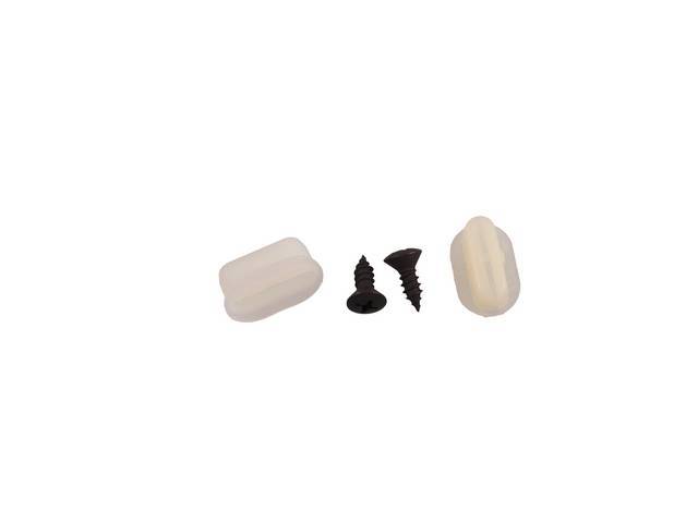 Steering Column Cover Fastener Kit, 4-piece kit, OE Correct AMK Products reproduction for (1968)