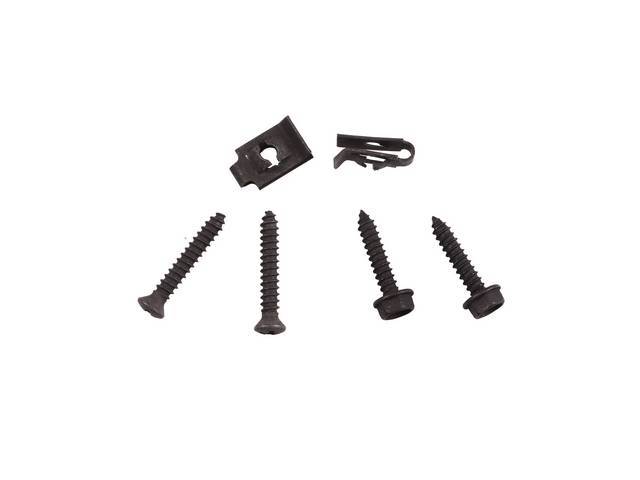 Steering Column Cover Fastener Kit, 6-piece kit, OE Correct AMK Products reproduction for (78-81)