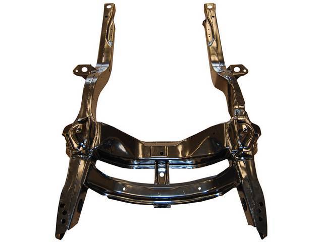 SUBFRAME, Front, OE Style, features factory style welds, extra bracing to lower crossmember for jacking up car, and holes and brackets as original, does not incl transmission crossmember, EDP coated finish, repro