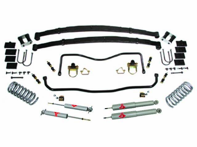 HANDLING KIT, High Performance Suspension, Street Bandit, ** kit now has KYB shocks **, kit incl 1 1/8 inch front and 7/8 inch rear hollow sway bars w/ polyurethane bushings, end links and mounting hardware, a pair of 2 inch drop coil springs, and a rear 
