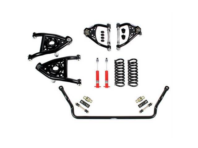 SPEED KIT, Front Suspension, Level 1, Detroit Speed, ease of bolt-on components, improved handling and pro-touring stance, incl DSE tubular upper and lower control arms, DSE tubular front sway / anti-roll bar, Koni Classic front shocks and front coil spri