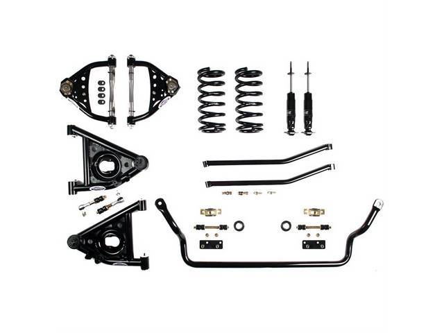 SPEED KIT, Front Suspension, Level 1, Detroit Speed, ease of bolt-on components, improved handling and pro-touring stance, incl DSE tubular upper and lower control arms, DSE tubular front sway / anti-roll bar, chassis braces, Koni Classic front shocks and