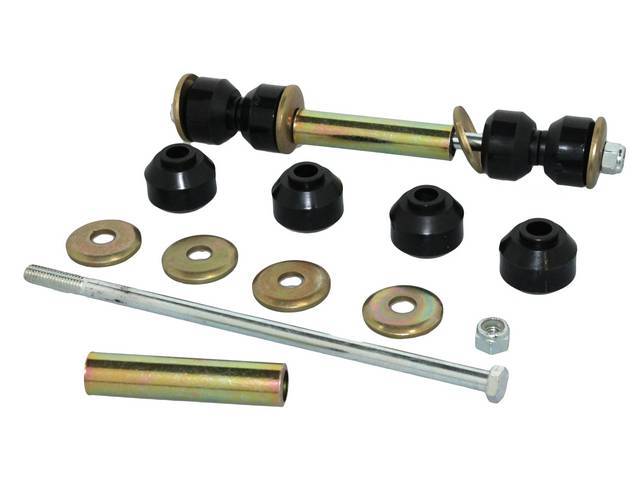 Bushing and Hardware Kit, Sway Bar, End Link, For Use W/ Aftermarket or OEM Sway Bars (See Fits Information), black polyurethane bushings, does both sides