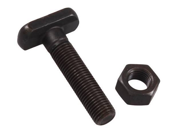 BOLT AND NUT, Sway Bar and Anchor Plate, Rear, attaches rear sway bar bracket to lower anchor and leaf spring perch, 7/16 inch-20 x 1 15/16 inch length, repro