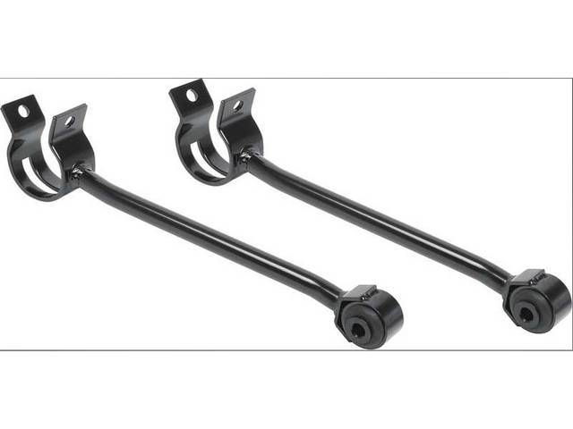 Rear Sway Bar Drop Link, pair, includes frame mount bushings, reproduction