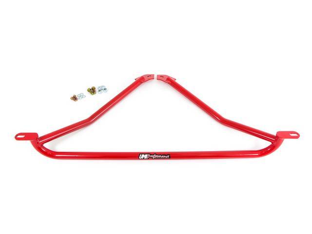 3-Point Frame Brace, Front, Red, no Drilling, includes Grade 8 hardware, US-Made