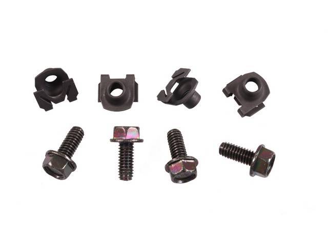 Lower Front Shock Mounting Fastener Kit, 8-pc OE Correct AMK Products reproduction for (64-68)