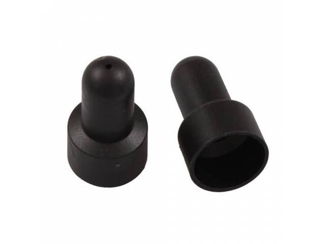 CAP, Shock Absorber, injection-molded ABS plastic, threads on the top of shock absorber after installation to protect the threads from damage, works on front or rear shocks (originally used by GM on rear only), replaces GM p/n 3908372, OER repro