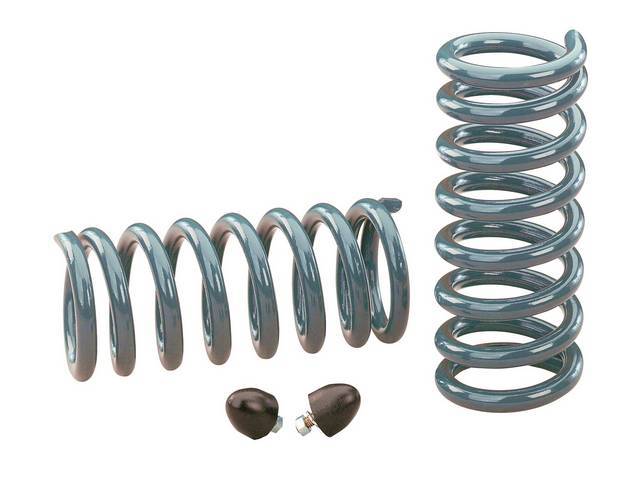 COIL SPRING SET, Front, Hotchkis, 1 Inch Drop For Improved Handling and Aggressive Stance, 13 7/8 Inch Free Height, 580 LBS / Inch, Gray Powder Coated
