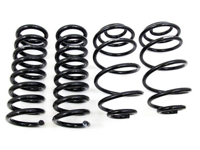 Front and Rear Coil Spring Set, UMI Performance, 1 Inch Drop, Black Powder Coated, US Made