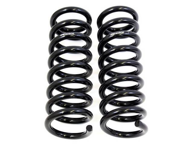 Front, Coil Spring Set, UMI Performance, 530 lb/in rate, 2 Inch Drop, Black Powder Coated, US Made