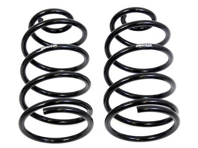 Rear Coil Spring Set, UMI Performance, 2 Inch Drop, Black Powder Coated, US Made