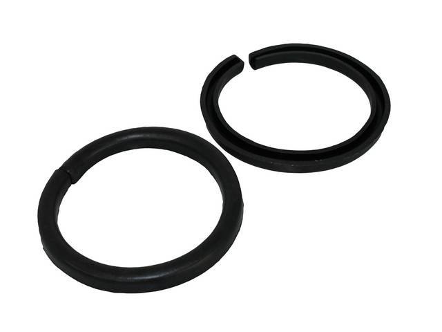 INSULATOR SET, Rear Coil Spring, Upper, mounts into frame, rubber w/o imprenated cord, Replacement Style Repro  ** See C-7545-110A for OE Correct Repro **