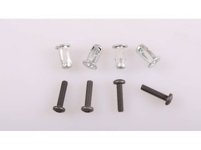 Front License Plate Bracket Fastener Kit, 8-pc OE Correct AMK Products reproduction for (79-81)