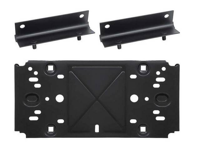 BRACKET AND ADAPTER KIT, License Plate, Front, does not incl attaching hardware, original GM p/n 10024283 (bracket) and 10009438 (adapter), repro