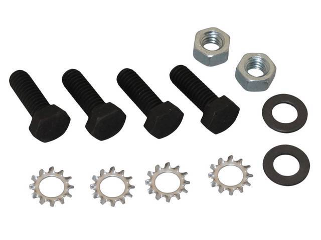 FASTENER KIT, BUMPER GUARDS, REAR, (12), HEX BOLTS, TOOTH AND FLAT WASHERS