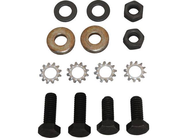 FASTENER KIT, BUMPER GUARDS, REAR, (14), HEX BOLTS, TOOTH AND FLAT WASHERS