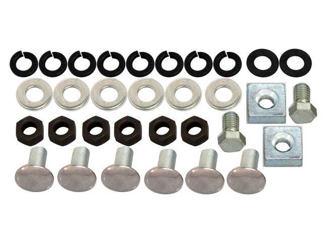 Fastener Kit, Bumper, Rear, (32) incl SS capped bolts, nuts and washers