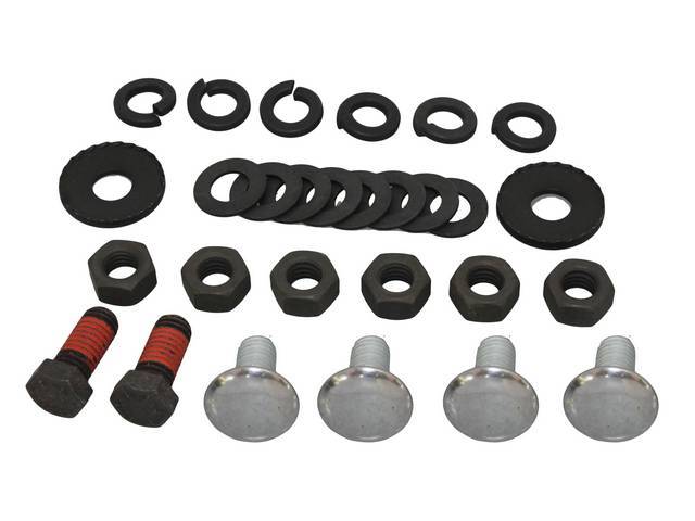 FASTENER KIT, Bumper, Rear, (28) incl SS capped bolts, ratchet tooth washers, nuts
