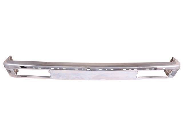Chrome Rear Bumper, with slotted pad holes for (78-87 El Camino), reproduction